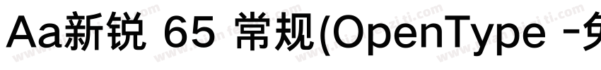Aa新锐 65 常规(OpenType 字体转换